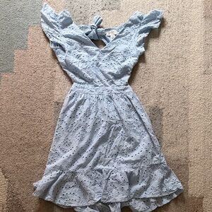 Jessica Simpson Light Blue Eyelet Dress
